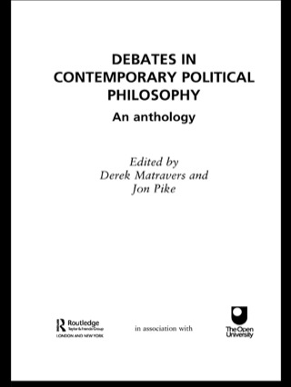 Omslagafbeelding: Debates in Contemporary Political Philosophy 1st edition 9780415302104