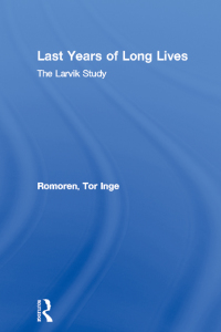 Imagen de portada: Last Years of Long Lives 1st edition 9780415301985