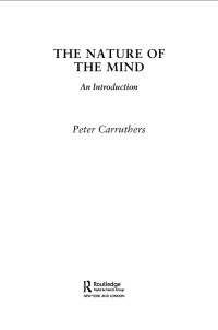 صورة الغلاف: The Nature of the Mind 1st edition 9780415299947