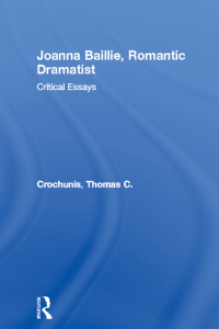 Cover image: Joanna Baillie, Romantic Dramatist 1st edition 9780415299909