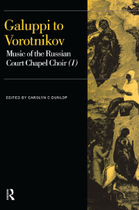 Cover image: Galuppi to Vorotnikov 1st edition 9789057550423