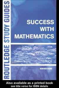 Titelbild: Success with Mathematics 1st edition 9780415298612