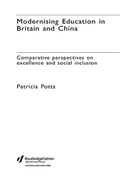 صورة الغلاف: Modernising Education in Britain and China 1st edition 9781138866379