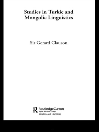 Omslagafbeelding: Studies in Turkic and Mongolic Linguistics 2nd edition 9780415297721