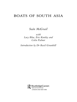 Cover image: Boats of South Asia 1st edition 9780415297462