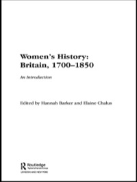 Cover image: Women's History, Britain 1700-1850 1st edition 9780415291774