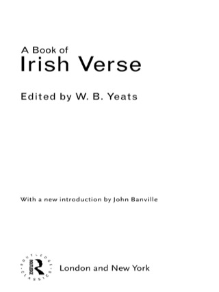 Cover image: A Book of Irish Verse 2nd edition 9781041060987