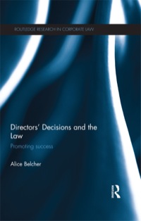 Imagen de portada: Directors' Decisions and the Law 1st edition 9780415671934