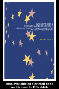 Imagen de portada: Euroscepticism in Contemporary British Politics 1st edition 9780415287319