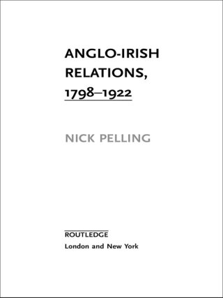 Imagen de portada: Anglo-Irish Relations 1st edition 9780415286718