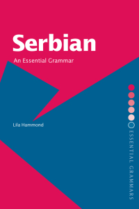 Imagen de portada: Serbian: An Essential Grammar 1st edition 9780415286404