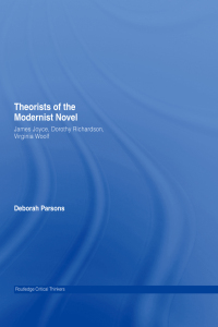 Cover image: Theorists of the Modernist Novel 1st edition 9780415285421