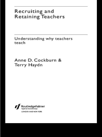 Cover image: Recruiting and Retaining Teachers 1st edition 9780415284394
