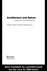 صورة الغلاف: Architecture and Nature 1st edition 9780415283595