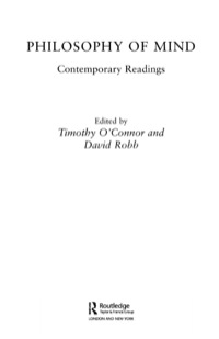 Imagen de portada: Philosophy of Mind: Contemporary Readings 1st edition 9780367474966
