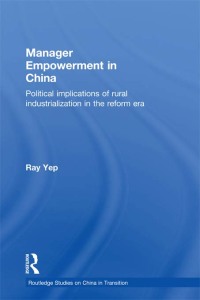 Cover image: Manager Empowerment in China 1st edition 9780415282956