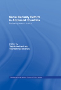 Imagen de portada: Social Security Reform in Advanced Countries 1st edition 9780415282789
