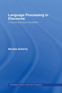 Cover image: Language Processing in Discourse 1st edition 9780415281898