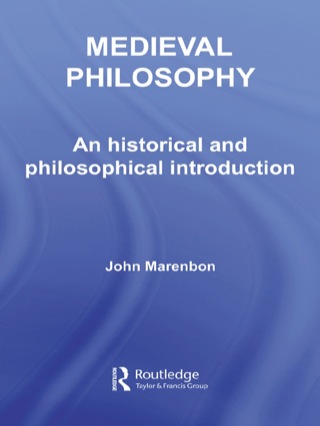Imagen de portada: Medieval Philosophy 1st edition 9780415281133