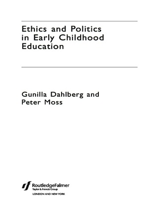 Immagine di copertina: Ethics and Politics in Early Childhood Education 1st edition 9780415280426