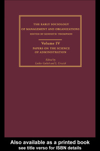 Cover image: Papers on the Science of Administration 1st edition 9780415279864