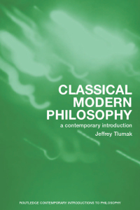 Imagen de portada: Classical Modern Philosophy 1st edition 9780415275927
