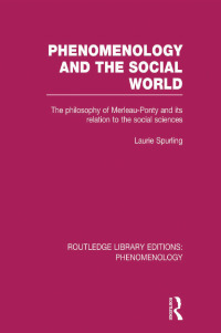Cover image: Phenomenology and the Social World 1st edition 9780415703178