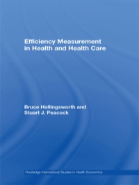 Cover image: Efficiency Measurement in Health and Health Care 1st edition 9780415569491