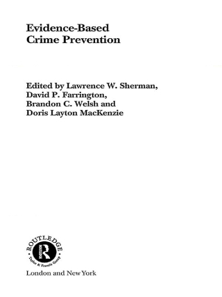 Omslagafbeelding: Evidence-Based Crime Prevention 1st edition 9780415270472