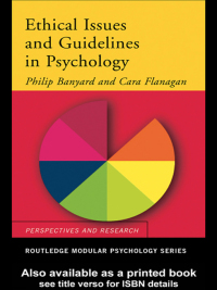 Titelbild: Ethical Issues and Guidelines in Psychology 1st edition 9780415268813