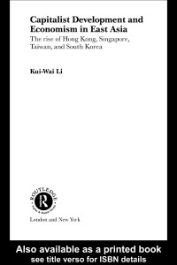 Immagine di copertina: Capitalist Development and Economism in East Asia 1st edition 9780415268738