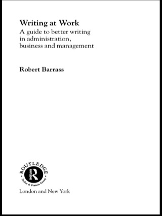 Omslagafbeelding: Writing at Work 1st edition 9781138141964