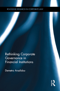 Imagen de portada: Rethinking Corporate Governance in Financial Institutions 1st edition 9780415535465