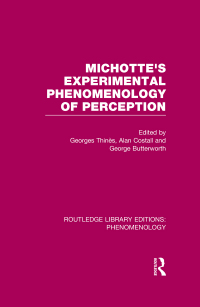 Titelbild: Michotte's Experimental Phenomenology of Perception 1st edition 9780415705158