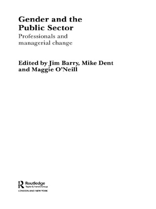 Omslagafbeelding: Gender and the Public Sector 1st edition 9780415258197