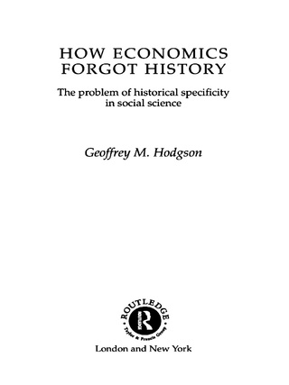 Cover image: How Economics Forgot History 1st edition 9780415257176