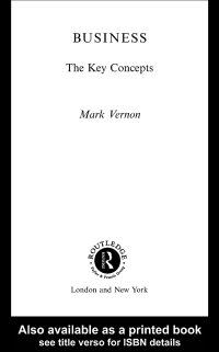 表紙画像: Business: The Key Concepts 1st edition 9780415253246