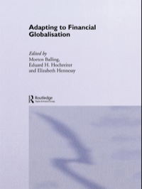 Cover image: Adapting to Financial Globalisation 1st edition 9780415252409