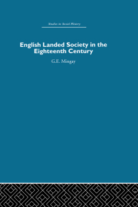 Imagen de portada: English Landed Society in the Eighteenth Century 1st edition 9780415847384