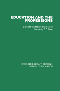 Cover image: Education and the Professions 1st edition 9780415432399