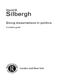 Omslagafbeelding: Doing Dissertations in Politics 1st edition 9780415246859