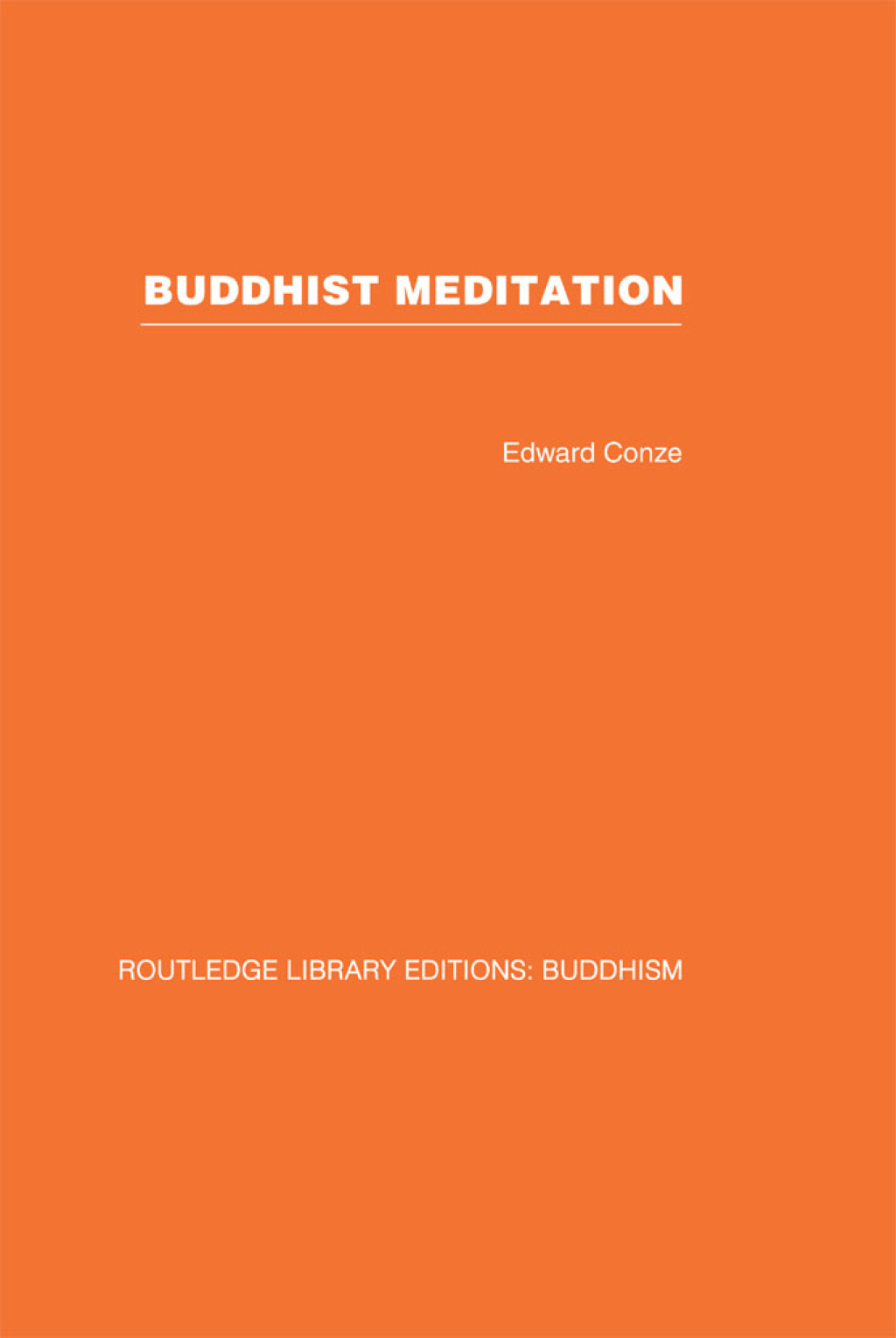 Buddhist Meditation 1st Edition