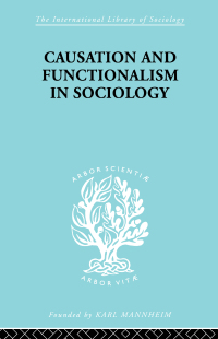 Imagen de portada: Causation and Functionalism in Sociology 1st edition 9780415604956
