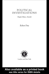 Omslagafbeelding: Political Investigations 1st edition 9780415239073