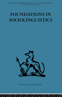 Cover image: Foundations in Sociolinguistics 1st edition 9780415606301