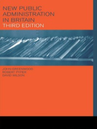 Cover image: New Public Administration in Britain 3rd edition 9780415236805