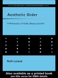 Cover image: Aesthetic Order 1st edition 9780415236027