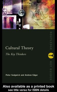 Imagen de portada: Cultural Theory: The Key Thinkers 1st edition 9780415791663