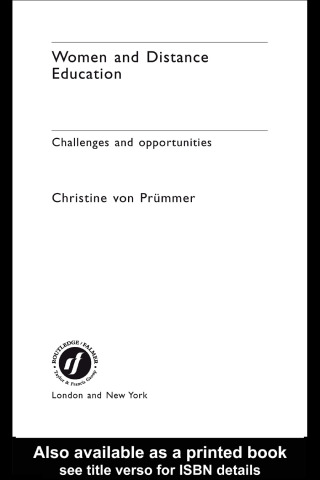 Cover image: Women and Distance Education 1st edition 9780415232586