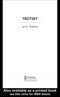 Cover image: Trotsky 1st edition 9780415232517